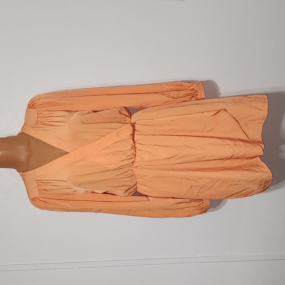 Tobi Faux Wrap Dress Orange Size Large